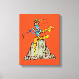 Lord Krishna met flute Canvas Afdruk