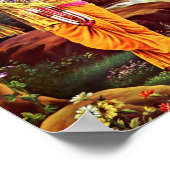 Lord Krishna met Flute Hindu God Poster (Hoek)
