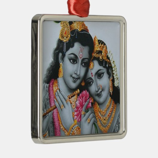 Lord Krishna Metalen Ornament (Rechts)