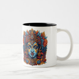 Lord Krishna Mok: Sip in goddelijke Serenity Tweekleurige Koffiemok