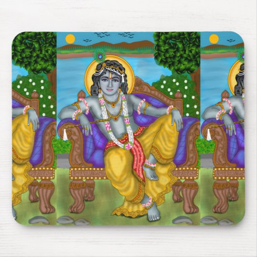 Lord Krishna Mouse Pad Muismat (Voorkant)