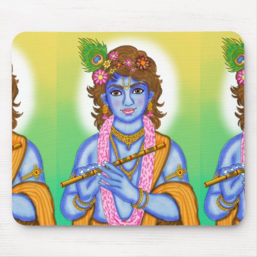 Lord Krishna Mouse Pad Muismat (Voorkant)