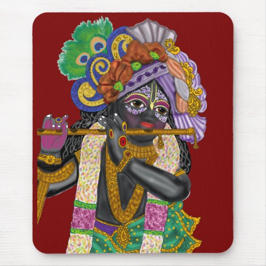 Lord Krishna Mouse Pad Muismat (Voorkant)