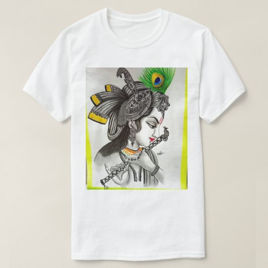 Lord Krishna ontwerpt T-shirt voor mannen (Design voorkant)