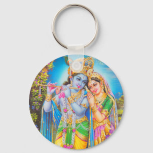 Lord Krishna Plays Flute Sleutelhanger