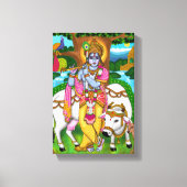 Lord Krishna Poster Canvas Afdruk (Voorkant)