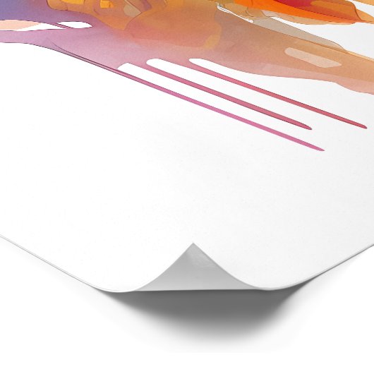 Lord Krishna poster Waterverf Krishna poster (Hoek)