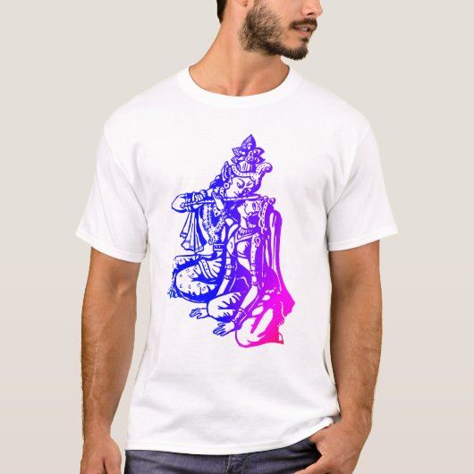 Lord Krishna & Radha - Paar T-shirt (Voorkant)