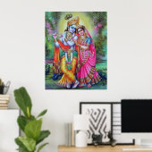 Lord Krishna & Radha Poster (Thuiskantoor)