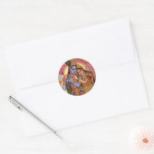 Lord Krishna & Radha Ronde Sticker (Envelop)