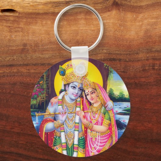 Lord Krishna & Radha Sleutelhanger (Voorkant)