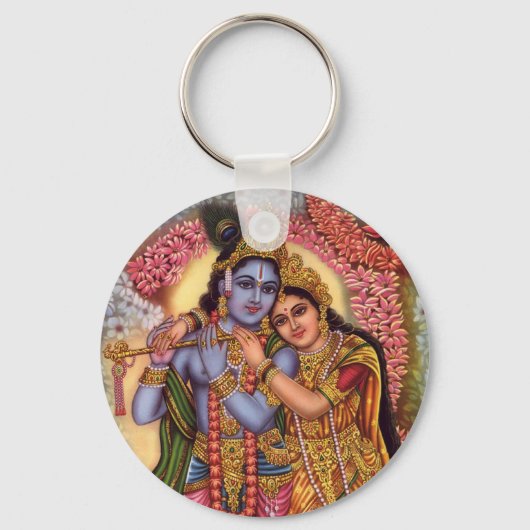 Lord Krishna & Radha Sleutelhanger (Voorkant)