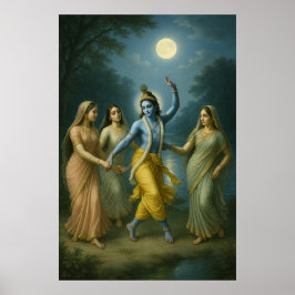Lord Krishna Rāsleela | Goddelijke dans van liefde Poster