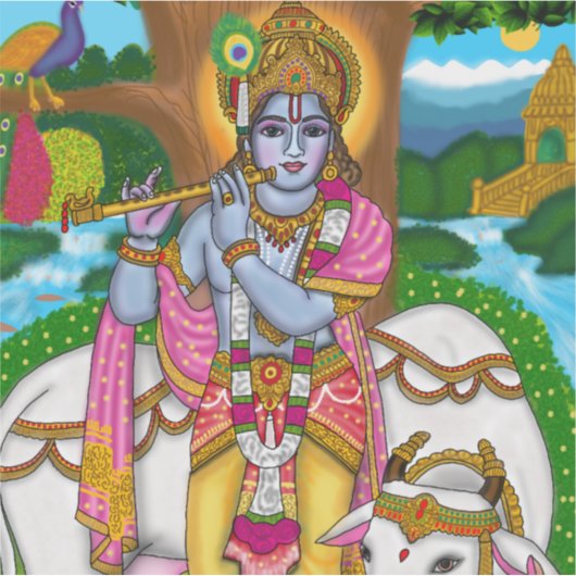 Lord Krishna Sticker (Voorkant)