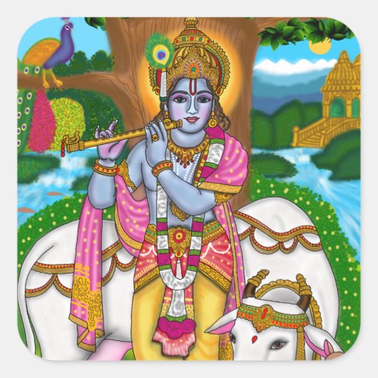 Lord Krishna Sticker (Voorkant)