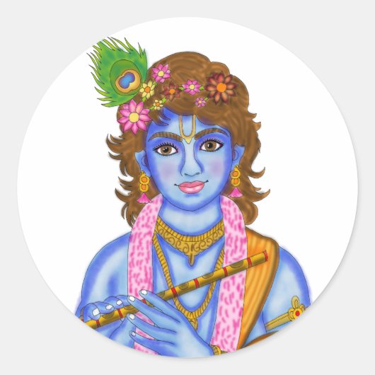Lord Krishna Sticker (Voorkant)