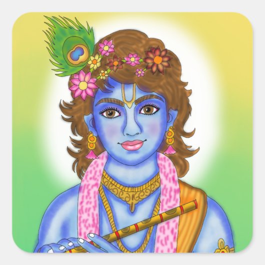 Lord Krishna Sticker (Voorkant)