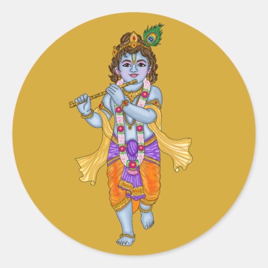 Lord Krishna Sticker (Voorkant)
