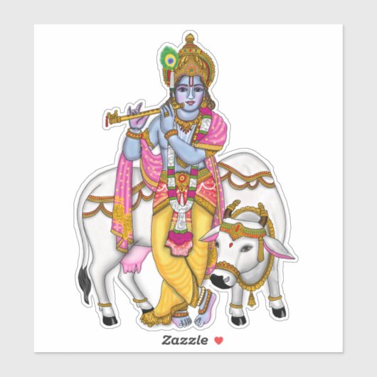 Lord Krishna Sticker (Vel)