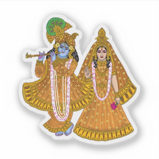 Lord Krishna Stickers (Voorkant)