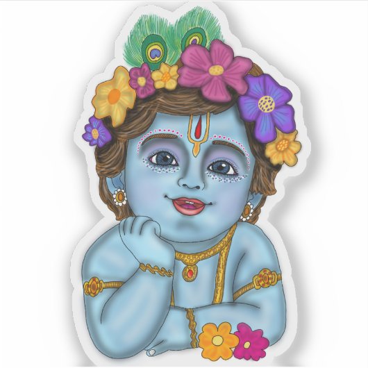 Lord Krishna Stickers (Voorkant)