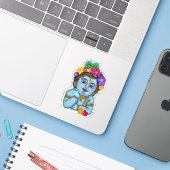 Lord Krishna Stickers (Laptop met iPhone)