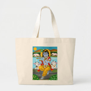 Lord Krishna-tas Grote Tote Bag