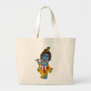 Lord Krishna-tas Grote Tote Bag