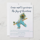 Lord Krishna Volunteer-uitnodiging Feestdagenkaart (Voorkant)