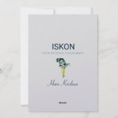 Lord Krishna Volunteer-uitnodiging Feestdagenkaart (Achterkant)