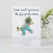 Lord Krishna Volunteer-uitnodiging Feestdagenkaart (Staand voorkant)