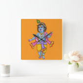 Lord Krishna Wall Clock Vierkante Klok (Huis)