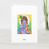 Lord Krishna wenskaart Kaart (Achterkant)