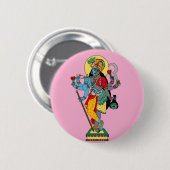 Lord Krishnakali Stickers Ronde Button 5,7 Cm (Voorkant /achterkant)
