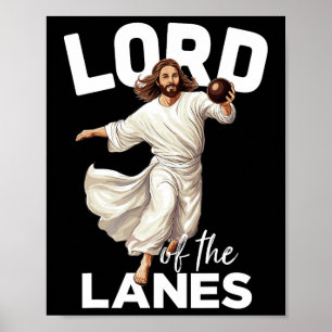 Lord Lanes Funny Christelijk Christ Gutter Bowling Poster
