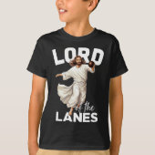 Lord Lanes Funny Christelijk Christ Gutter Bowling T-shirt (Voorkant)