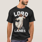 Lord Lanes Funny Christelijk Christ Gutter Bowling T-shirt (Voorkant)