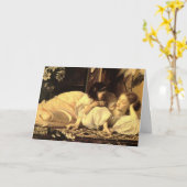 Lord Leighton's moeder en kind - Kaart (Gele Bloem)