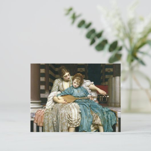 Lord Leighton's Music Lesson Briefkaart (Staand voorkant)