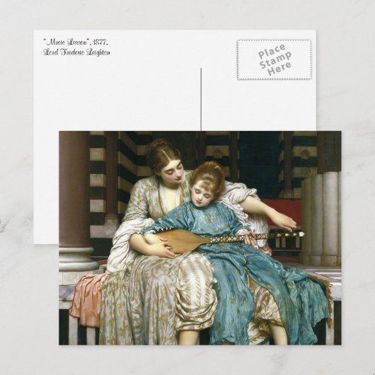 Lord Leighton's Music Lesson Briefkaart (Voorkant / Achterkant)