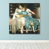 Lord Leighton's Music Lesson Canvas Afdruk (Insitu (Houten vloer))