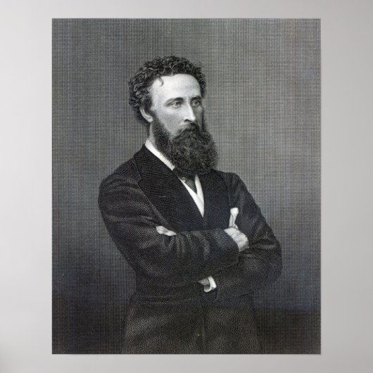 Lord Lytton, gegraveerd door Edward Stodart Poster (Voorkant)