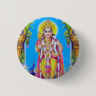 Lord Muruga, hindoe God Ronde Button 3,2 Cm