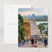 Lord Murugan achteraan bij de trap van Batu Caves Briefkaart (Voorkant / Achterkant)