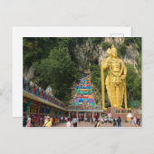 Lord Murugan en trap op Batu Caves 3 Briefkaart (Voorkant / Achterkant)
