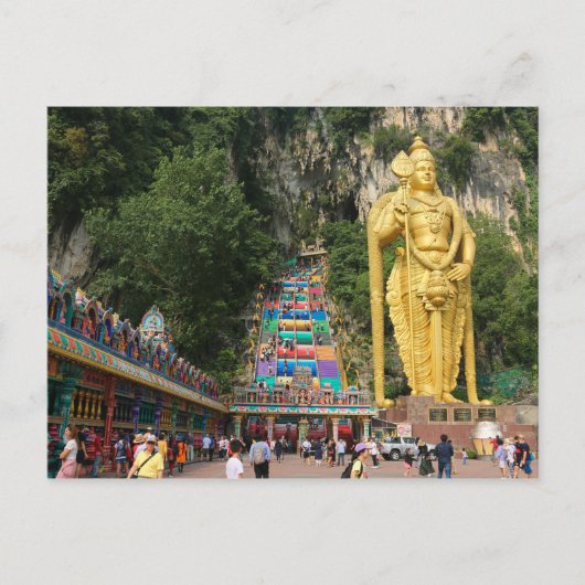 Lord Murugan en trap op Batu Caves 3 Briefkaart (Voorkant)