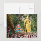 Lord Murugan en trap op Batu Caves 5 Briefkaart (Voorkant / Achterkant)