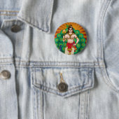 Lord Murugan Knop Ronde Button 5,7 Cm (In situ)