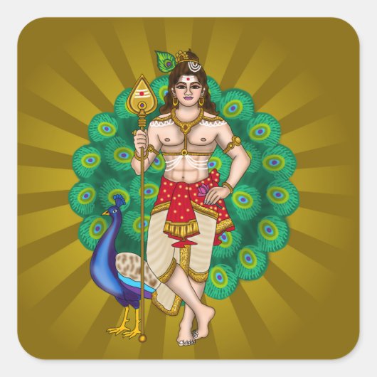 Lord Murugan Stickers (Voorkant)
