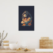 Lord Narasimha Hugging Prahlada Poster (Keuken)